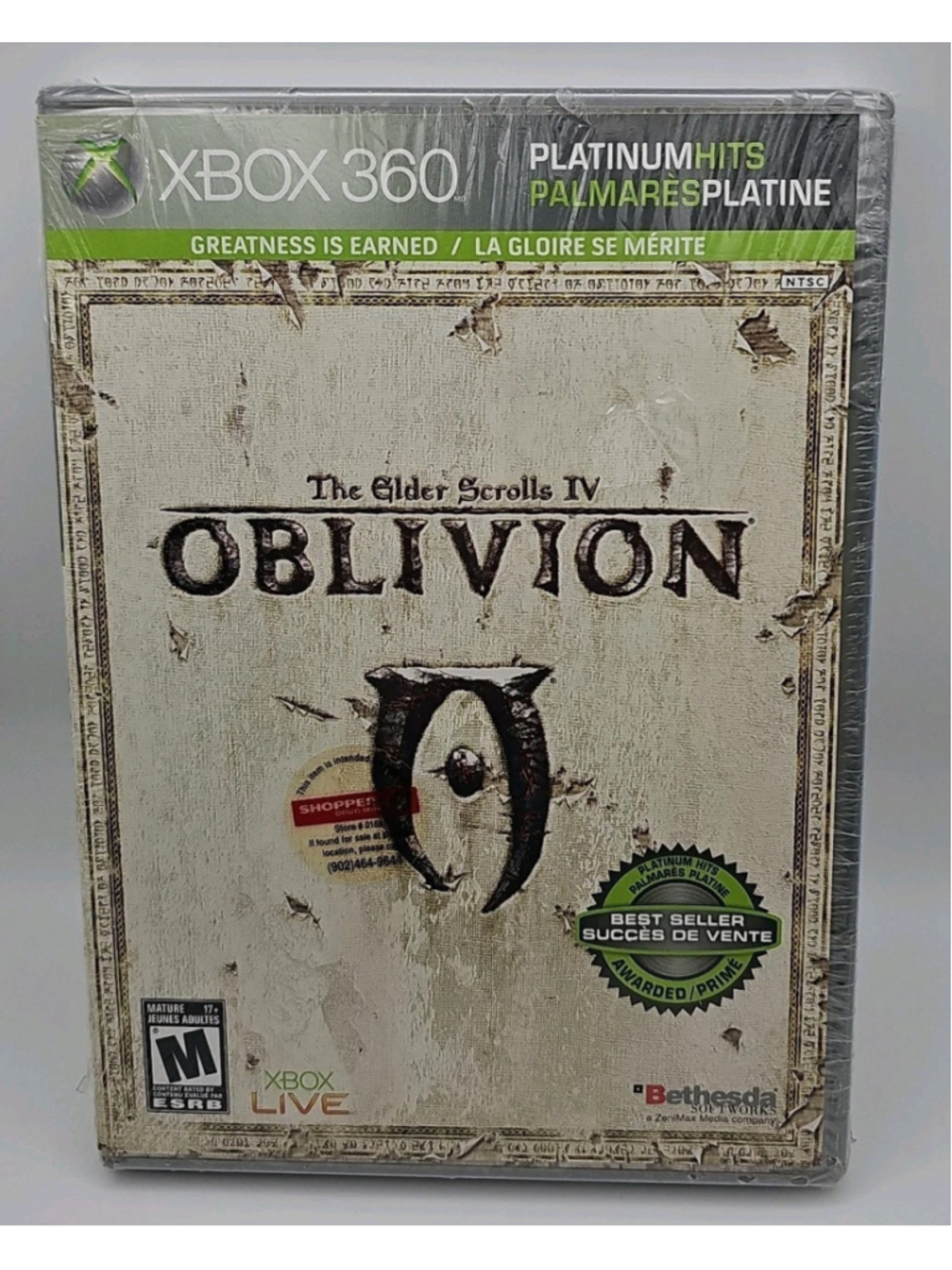 The Elder Scrolls IV: Oblivion (Microsoft Xbox 360) New Sealed Platinum Hits | 4